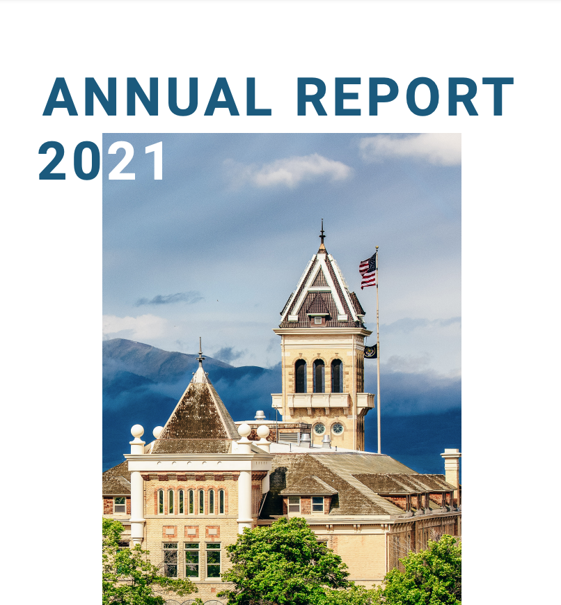 Annual Report Cover. Old Main Hill.