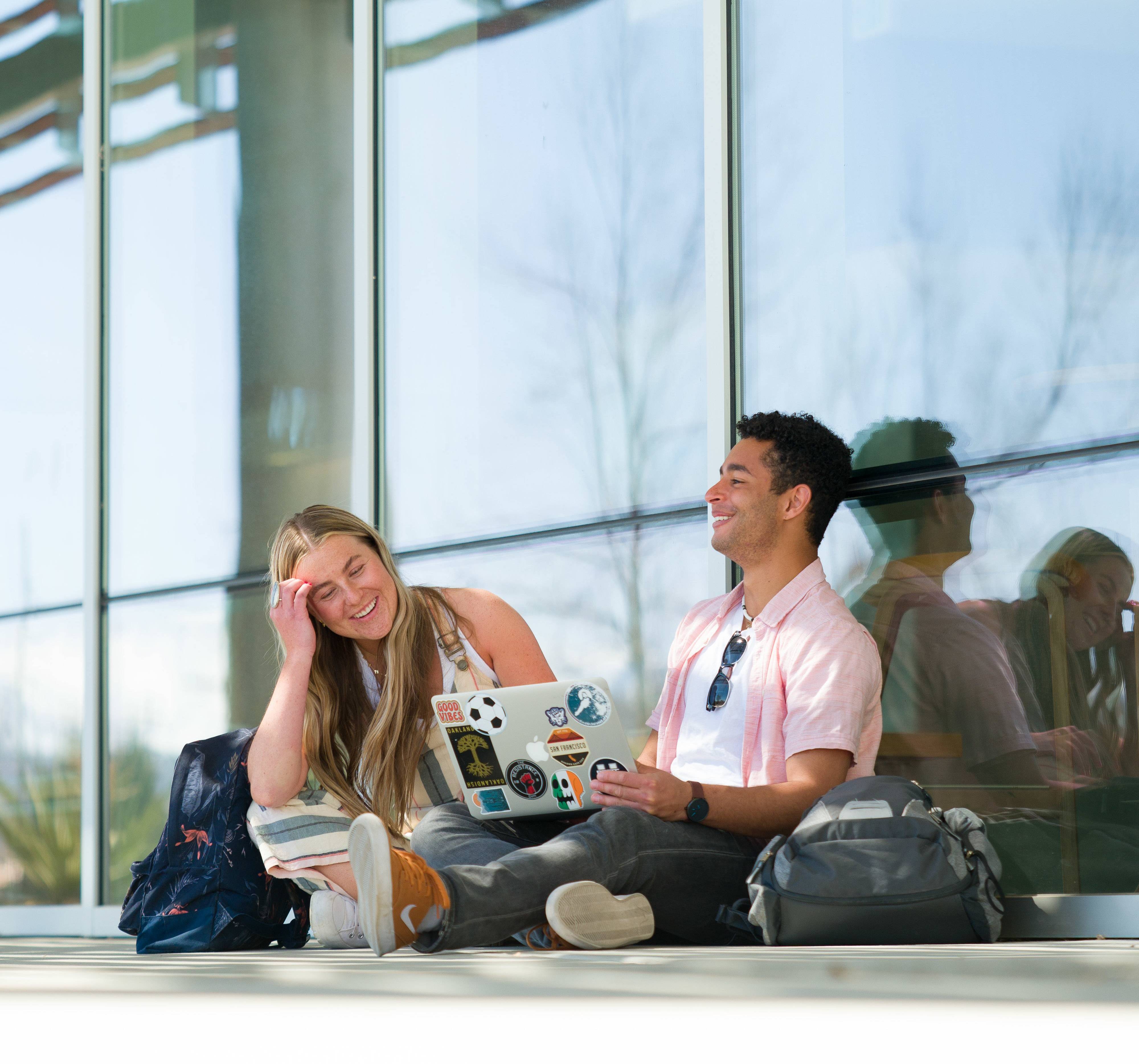 Three students in the fall